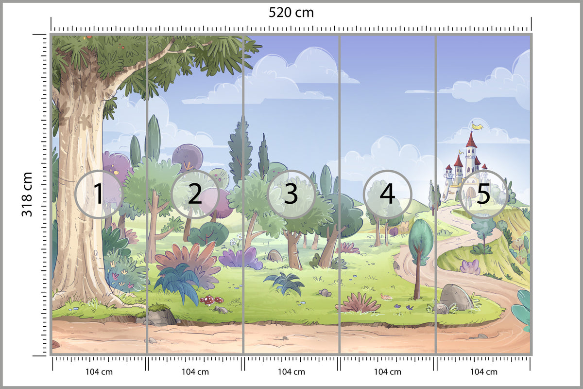 Fototapeta Dla Dzieci - Zamek W Oddali 520 × 318 cm – podgląd kadru