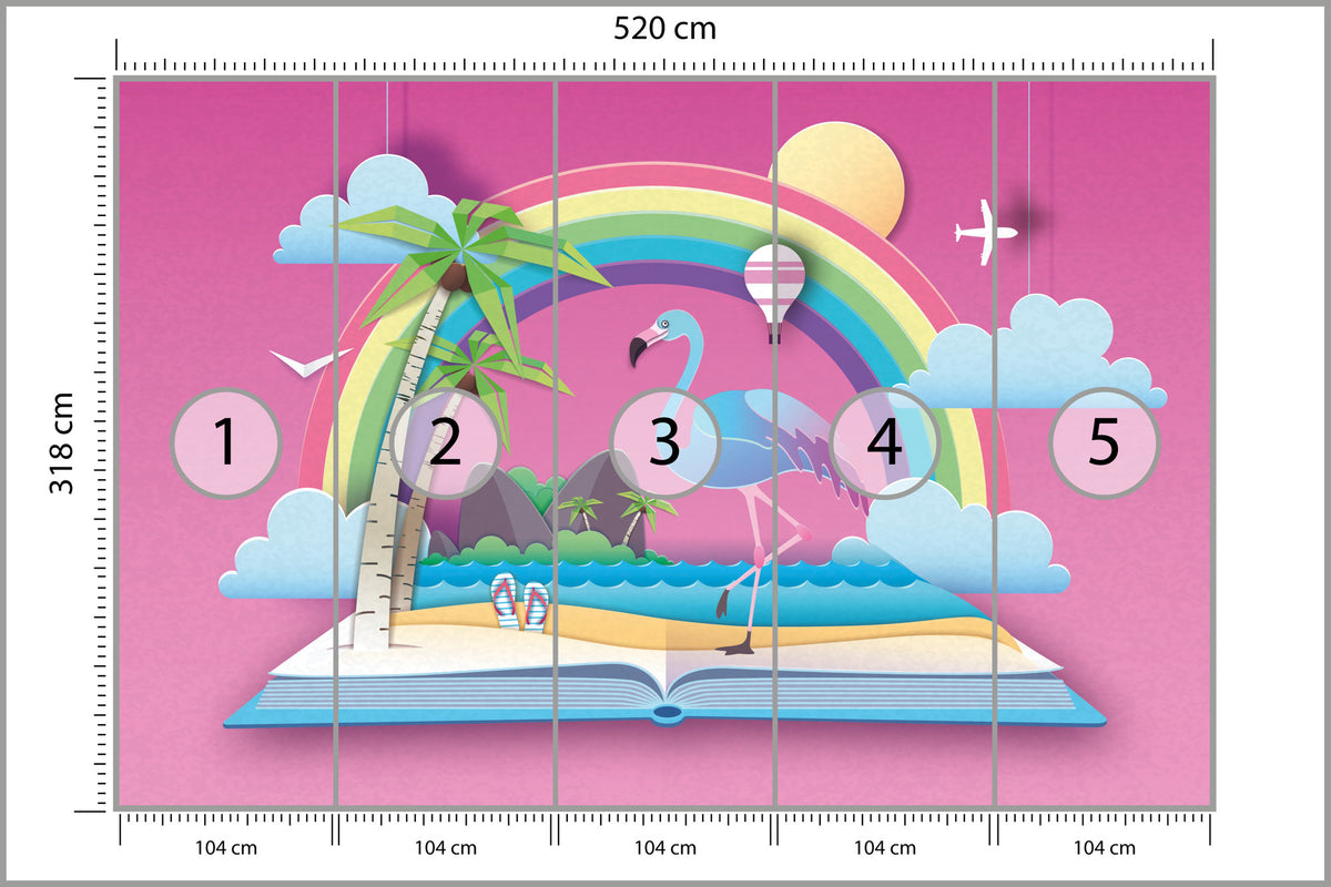 Fototapeta Dla Dzieci-Udane Wakacje 520 × 318 cm – podgląd kadru