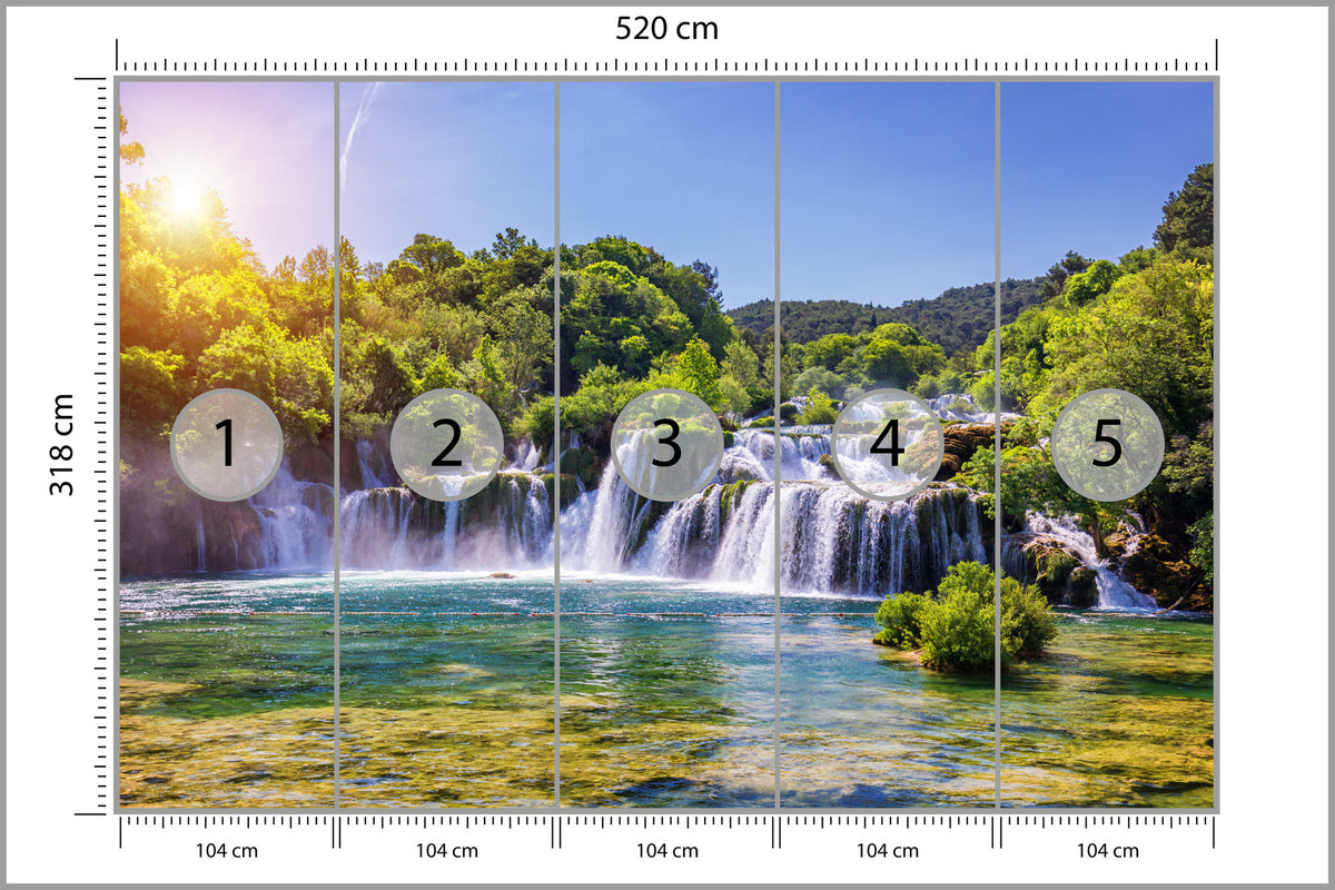 Fototapeta Wodospad Skradinski Buk, Chorwacja 520 × 318 cm – podgląd kadru