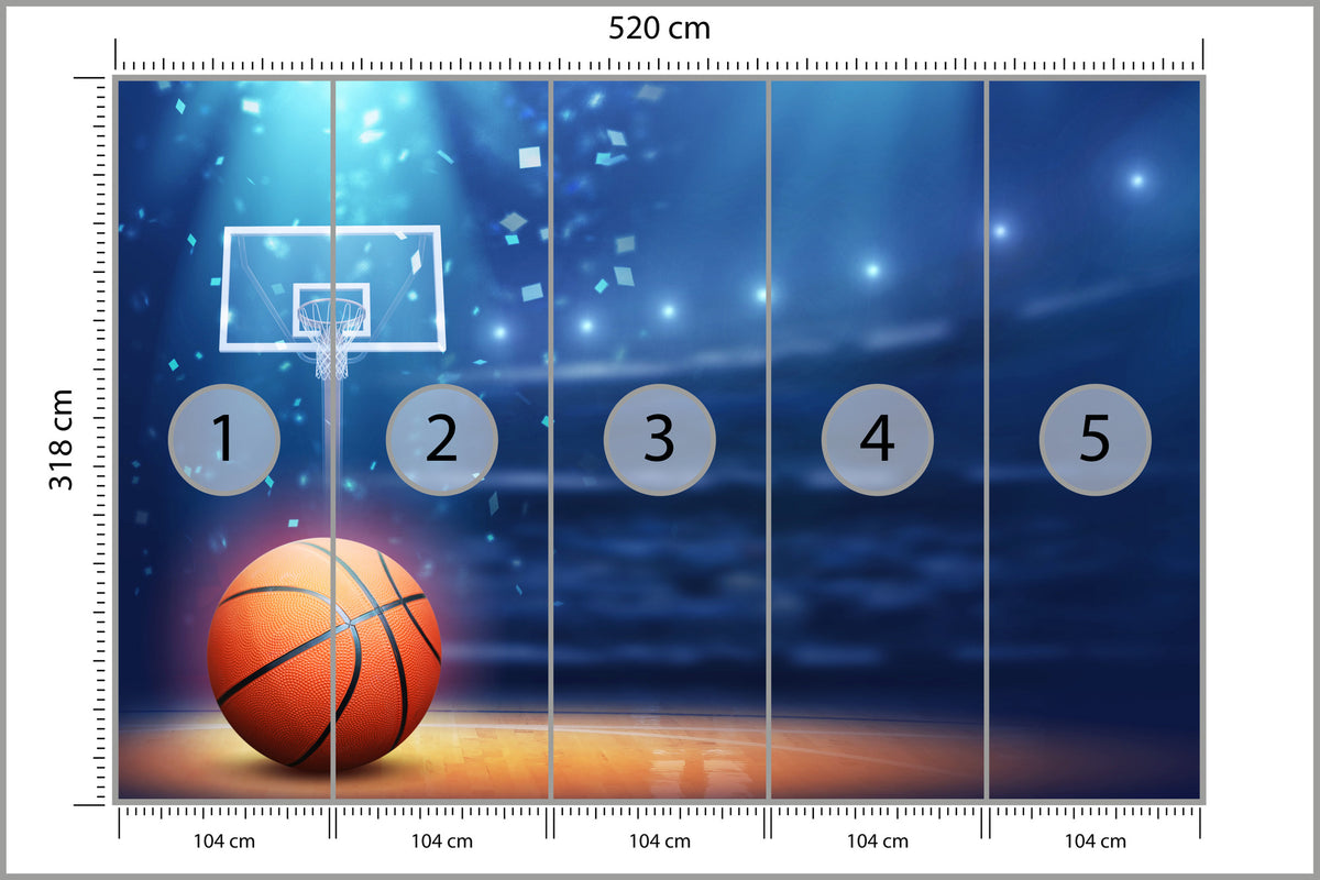 Fototapeta Koszykówka Na Stadionie 520 × 318 cm – podgląd kadru