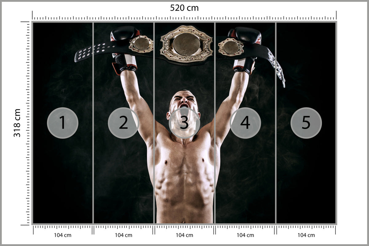 Fototapeta Zwycięski Bokser 520 × 318 cm – podgląd kadru