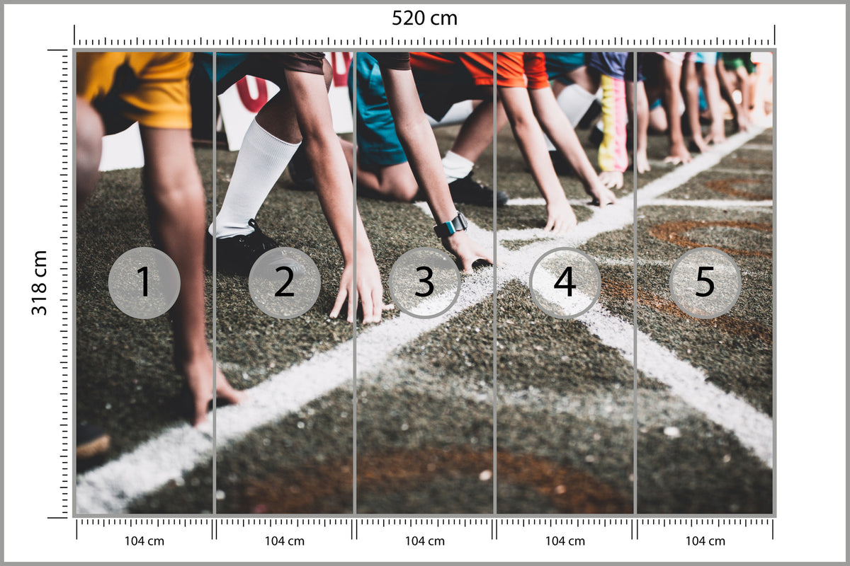 Fototapeta Zawody Sportowe W Bieganiu 3D 520 × 318 cm – podgląd kadru