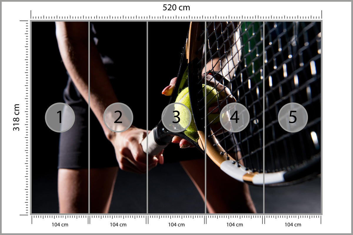 Fototapeta Serwująca Tenisistka 520 × 318 cm – podgląd kadru