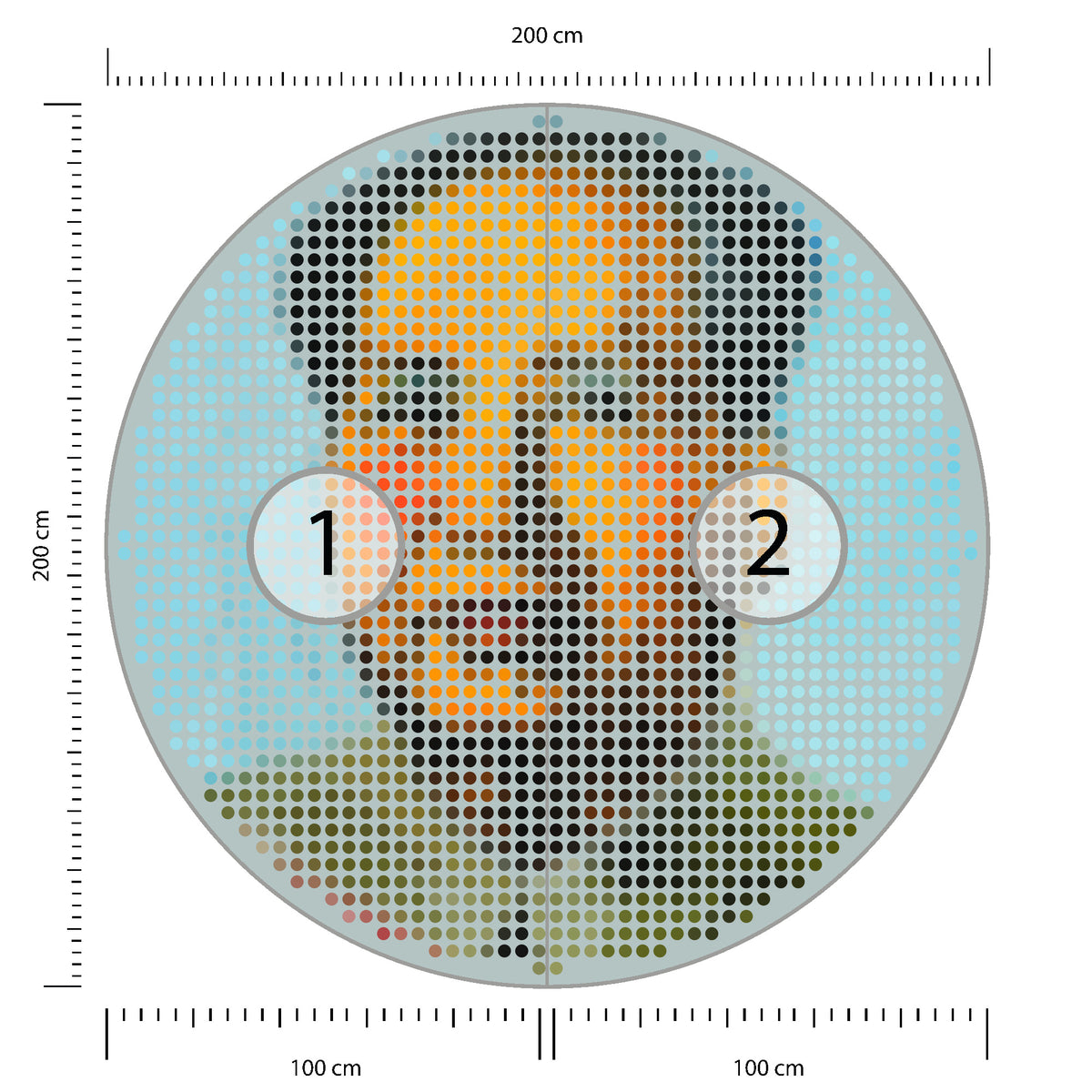 Fototapeta Okrągła Ikona Mao średnica 200 cm – podgląd