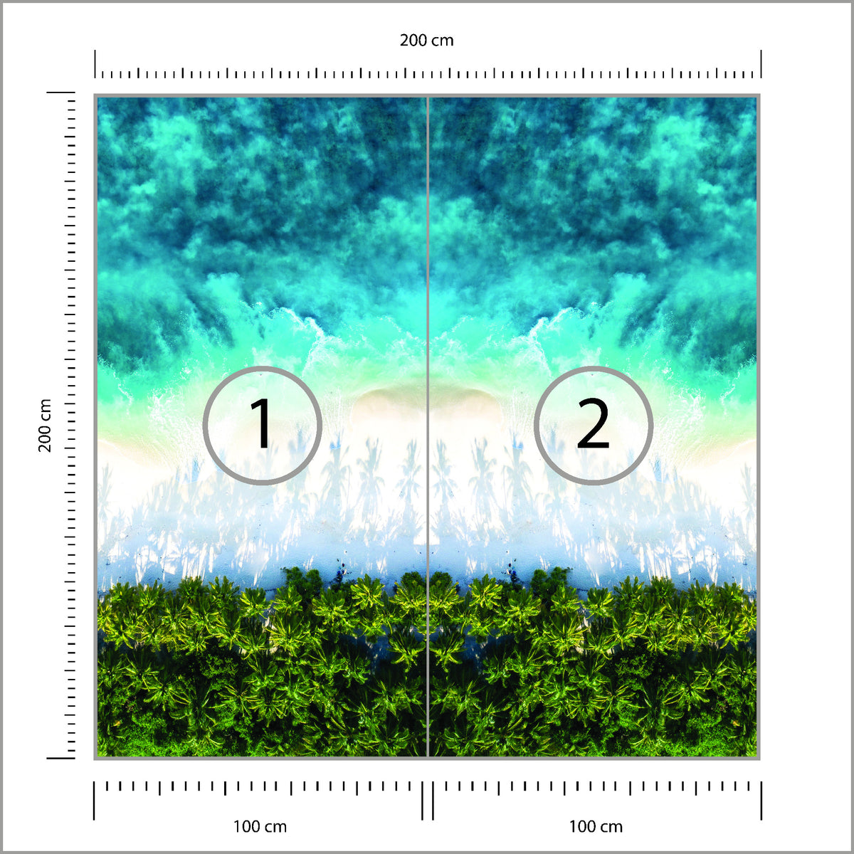 Fototapeta Kwadratowa Rozbitek 200 × 200 cm – podgląd
