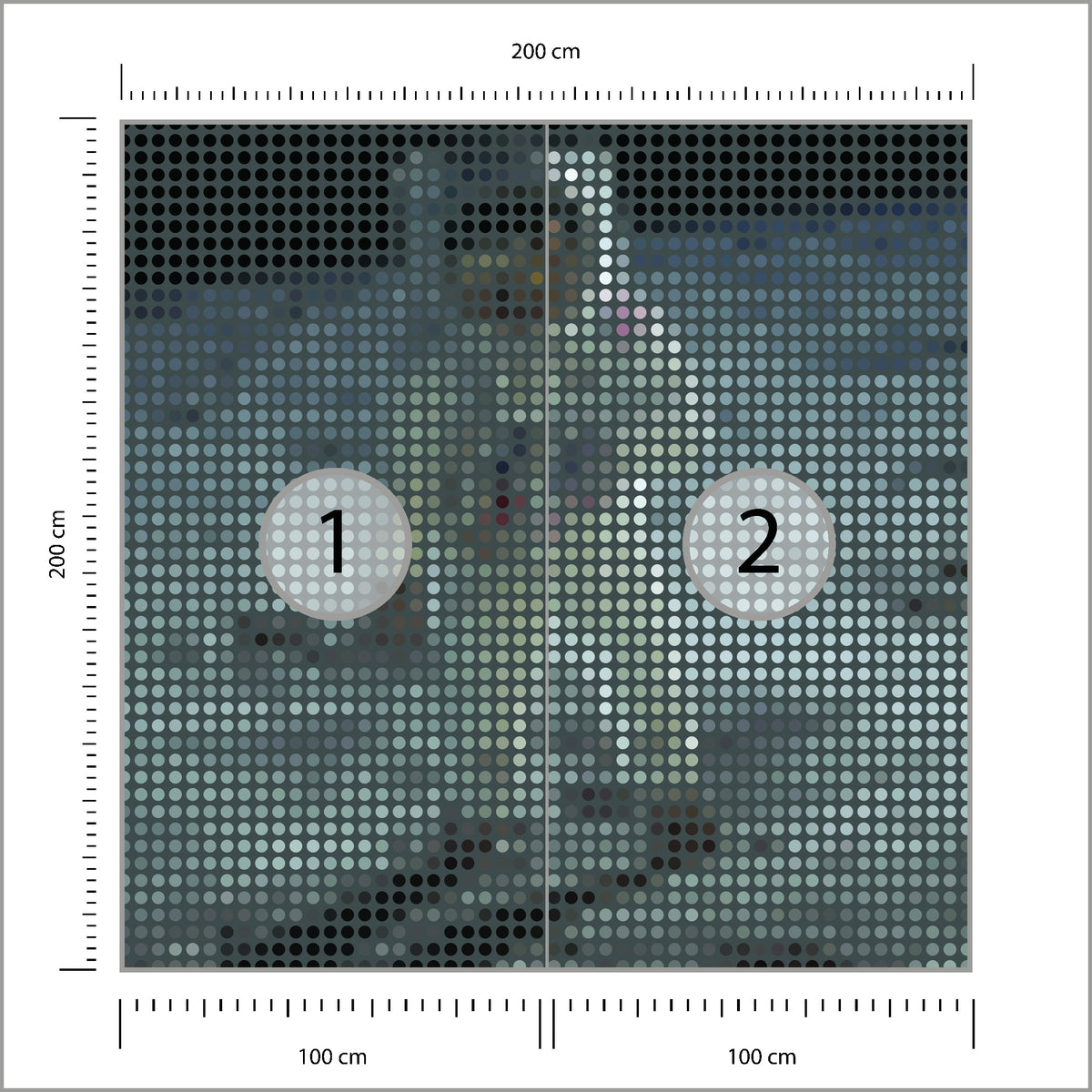 Fototapeta Kwadratowa Ikona Buzz 200 × 200 cm – podgląd