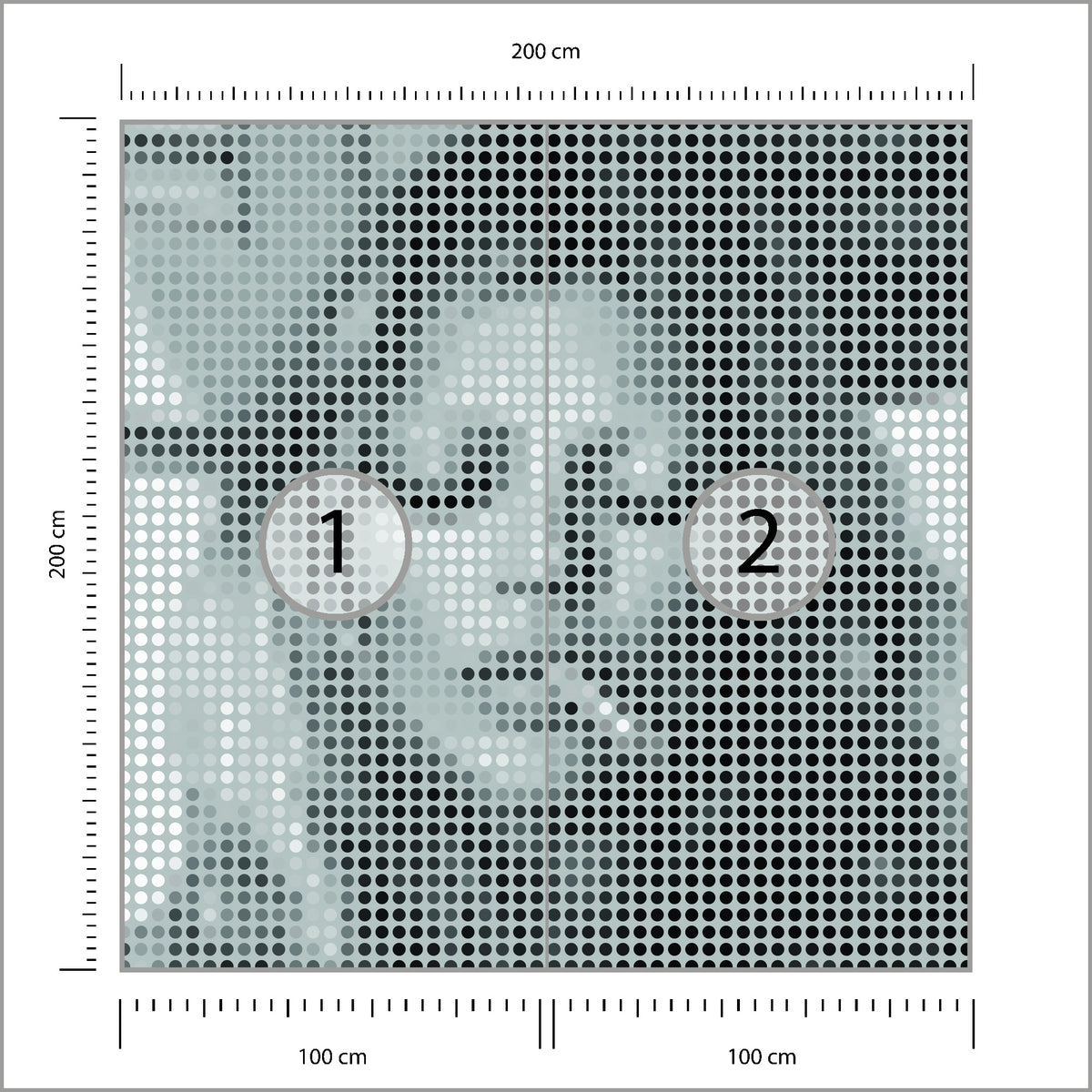 Fototapeta Kwadratowa Ikona Kate 200 × 200 cm – podgląd