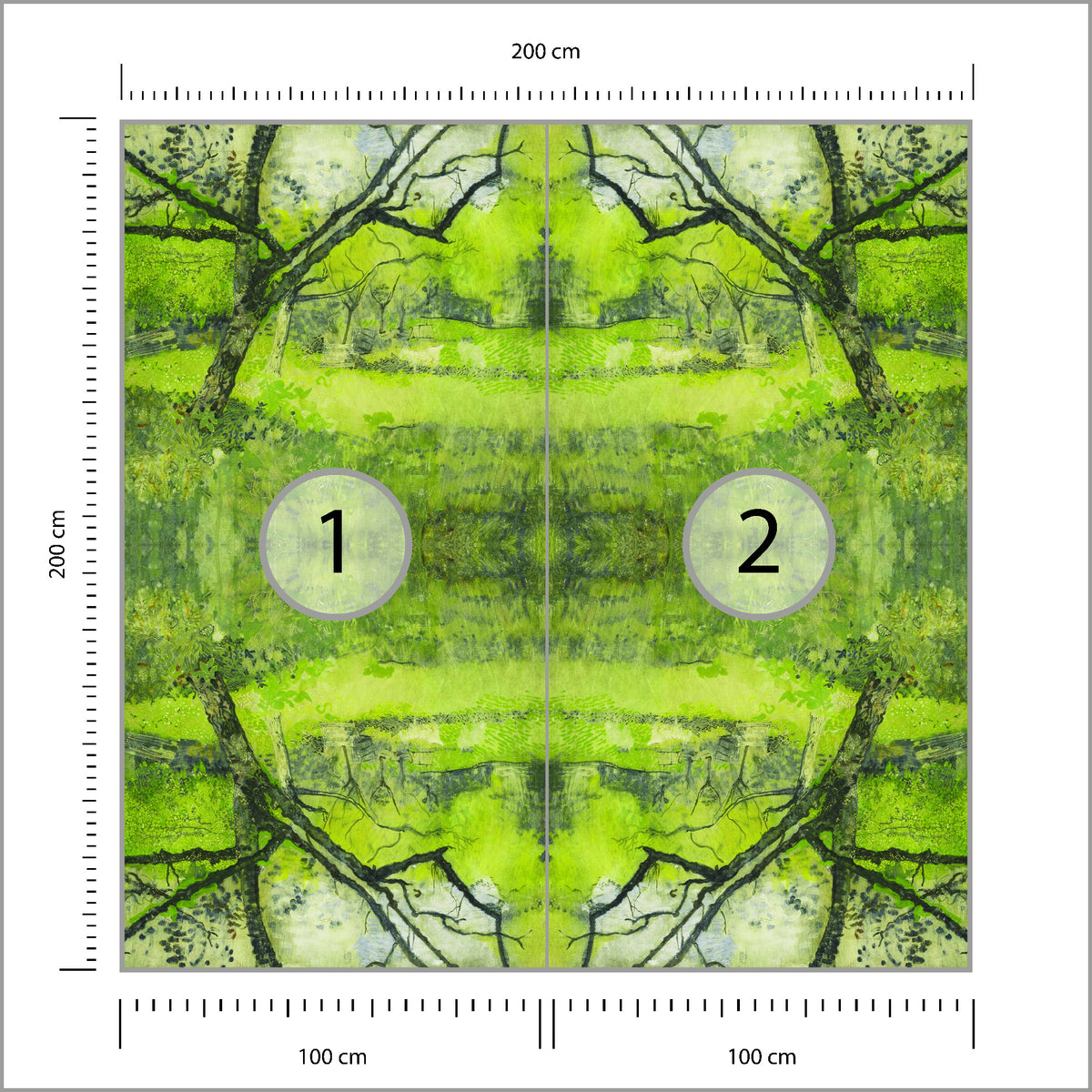Fototapeta Kwadratowa Sad 200 × 200 cm – podgląd