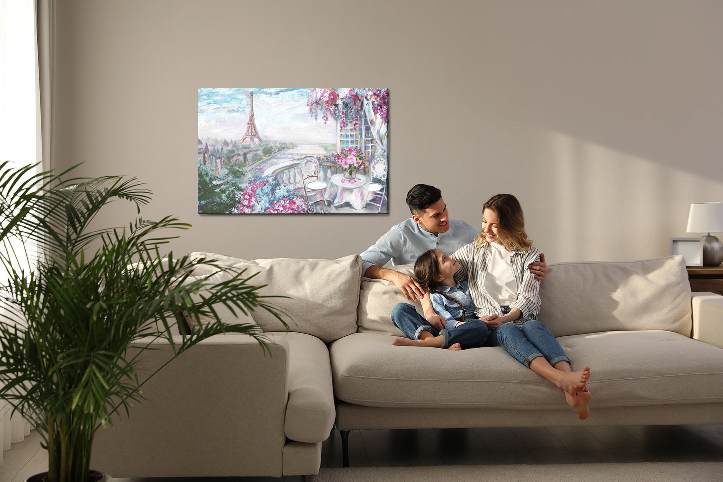 Obraz Na Płótnie Wieża Eiffla – miejskie ujęcie w stonowanej palecie do wnętrz loft i modern classic – widok 6