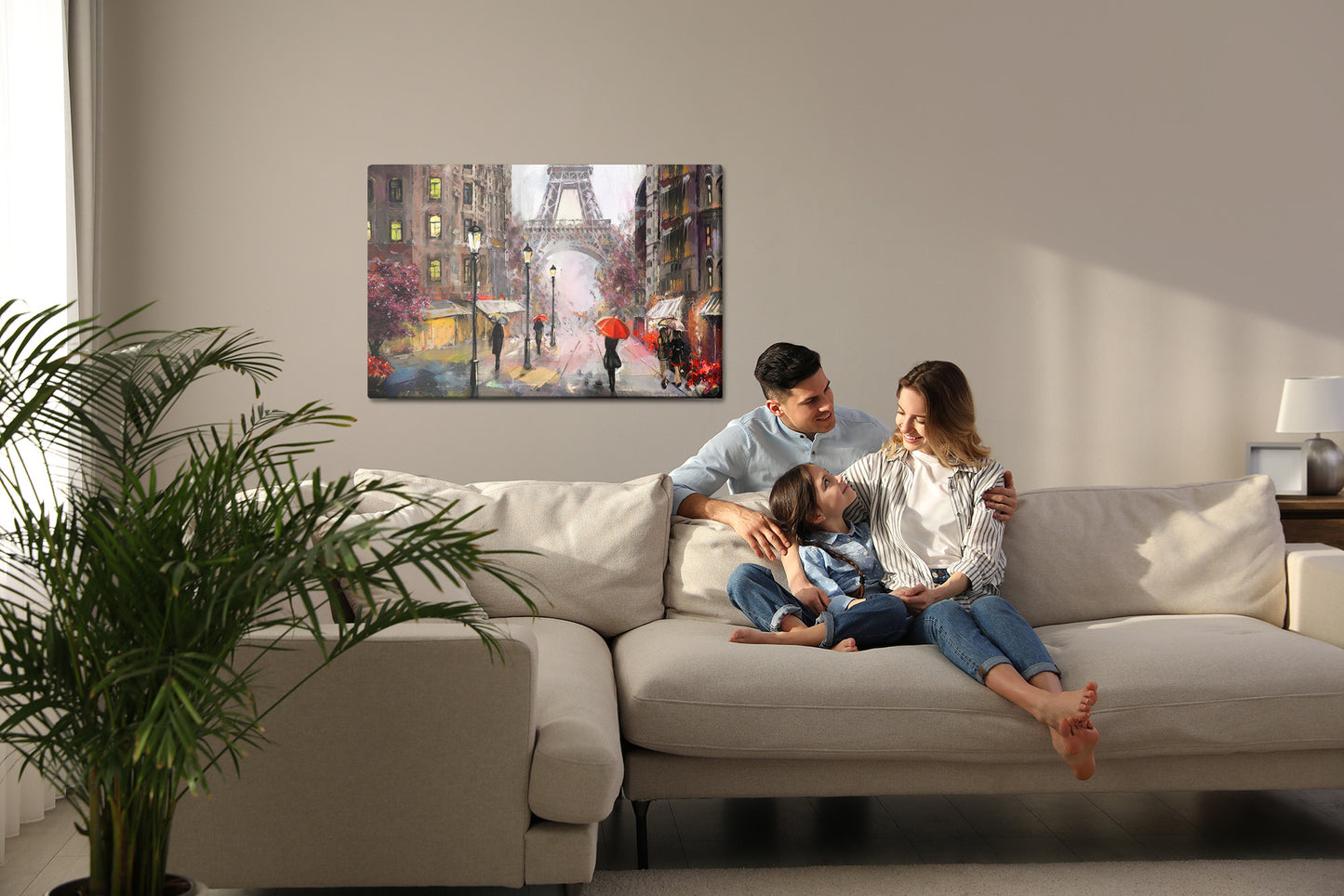 Obraz Na Płótnie Deszczowa Ulica w Paryżu – nastrojowa dekoracja do wnętrz loft i modern classic – widok 6