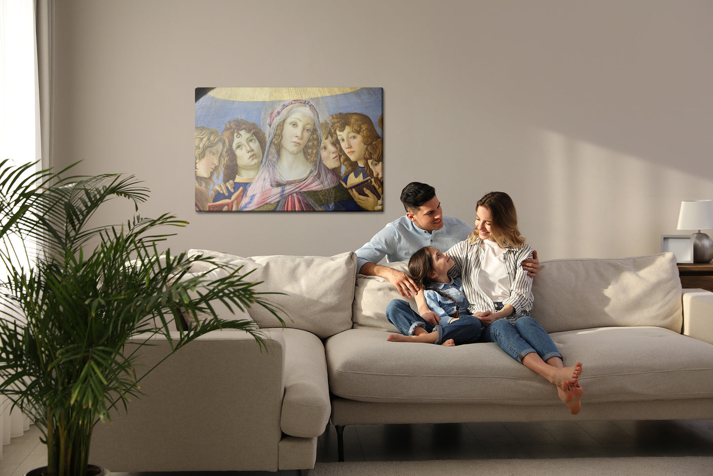Obraz Na Płótnie Madonna Z Granatem – renesansowy portret do wnętrz klasycznych i eklektycznych. – widok 6