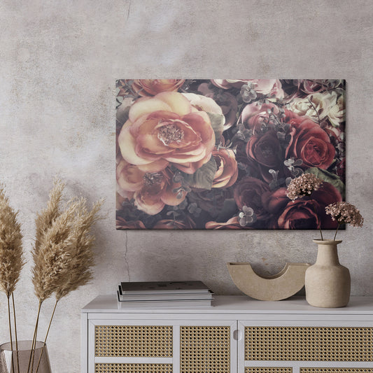 Obraz Na Płótnie Róże Vintage – romantyczna kompozycja do wnętrz klasycznych i shabby chic – widok 2