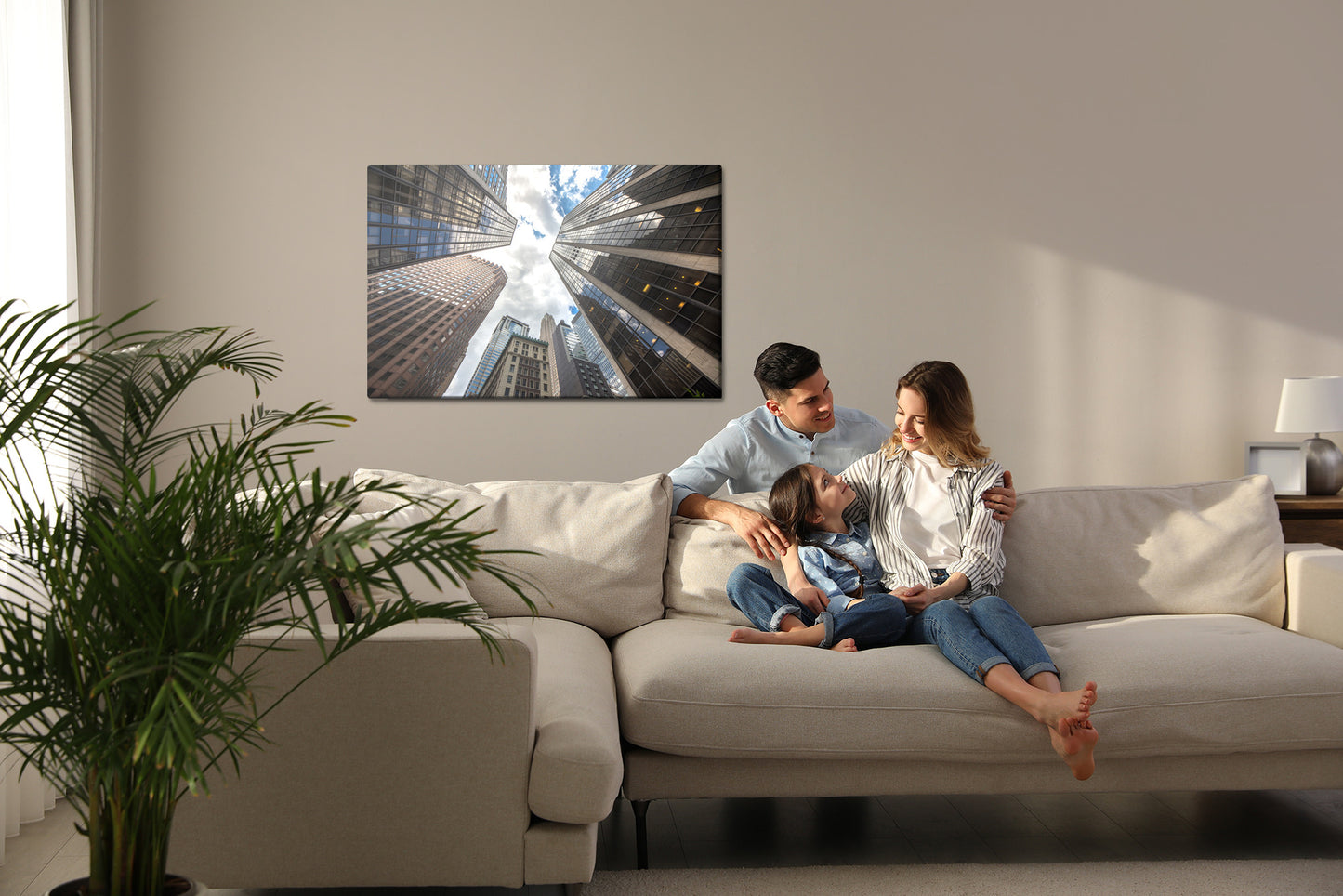 Obraz Na Płótnie Nowojorskie Wieżowce – architektoniczny pejzaż do wnętrz nowoczesnych i industrialnych – widok 6