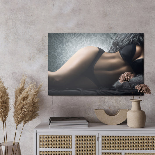 Obraz Na Płótnie Portret Kobiety – subtelny i elegancki do wnętrz modern classic i glamour – widok 2