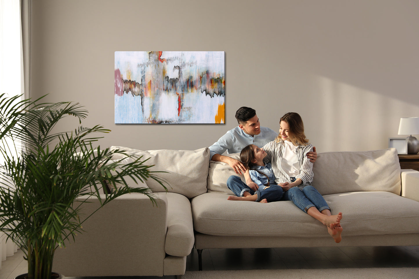 Obraz Na Płótnie Abstrakcja Nowoczesna – harmonijna paleta do wnętrz modern i loft – widok 6
