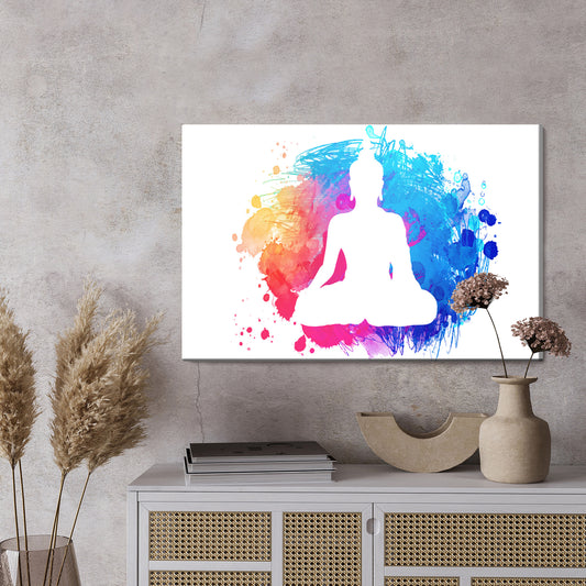 Obraz Na Płótnie Budda – harmonijna akwarela do wnętrz minimalistycznych i wellness – widok 2