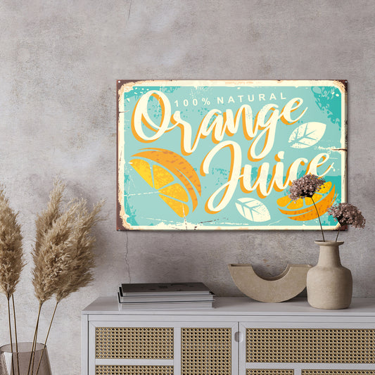 Obraz Na Płótnie Pomarańcze i Typografia – optymistyczny akcent do wnętrz boho, mid-century modern – widok 2