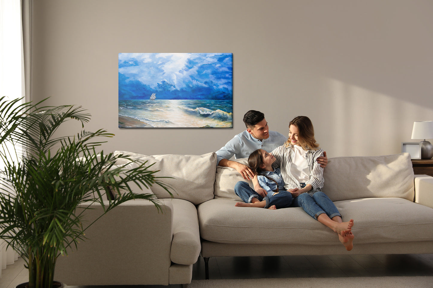 Obraz Na Płótnie Sztormowy Pejzaż Morski – surowy i nastrojowy do wnętrz nowoczesnych i industrialnych – widok 6