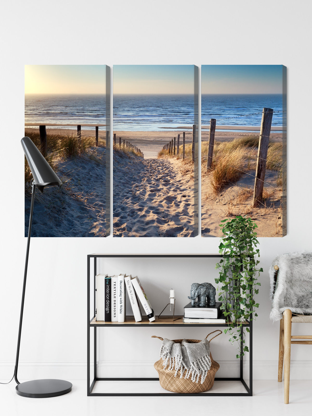 Obraz Wieloczęściowy Plaża Nad Morzem Północnym – spokój i przestrzeń do wnętrz skandynawskich i coastal – widok 8