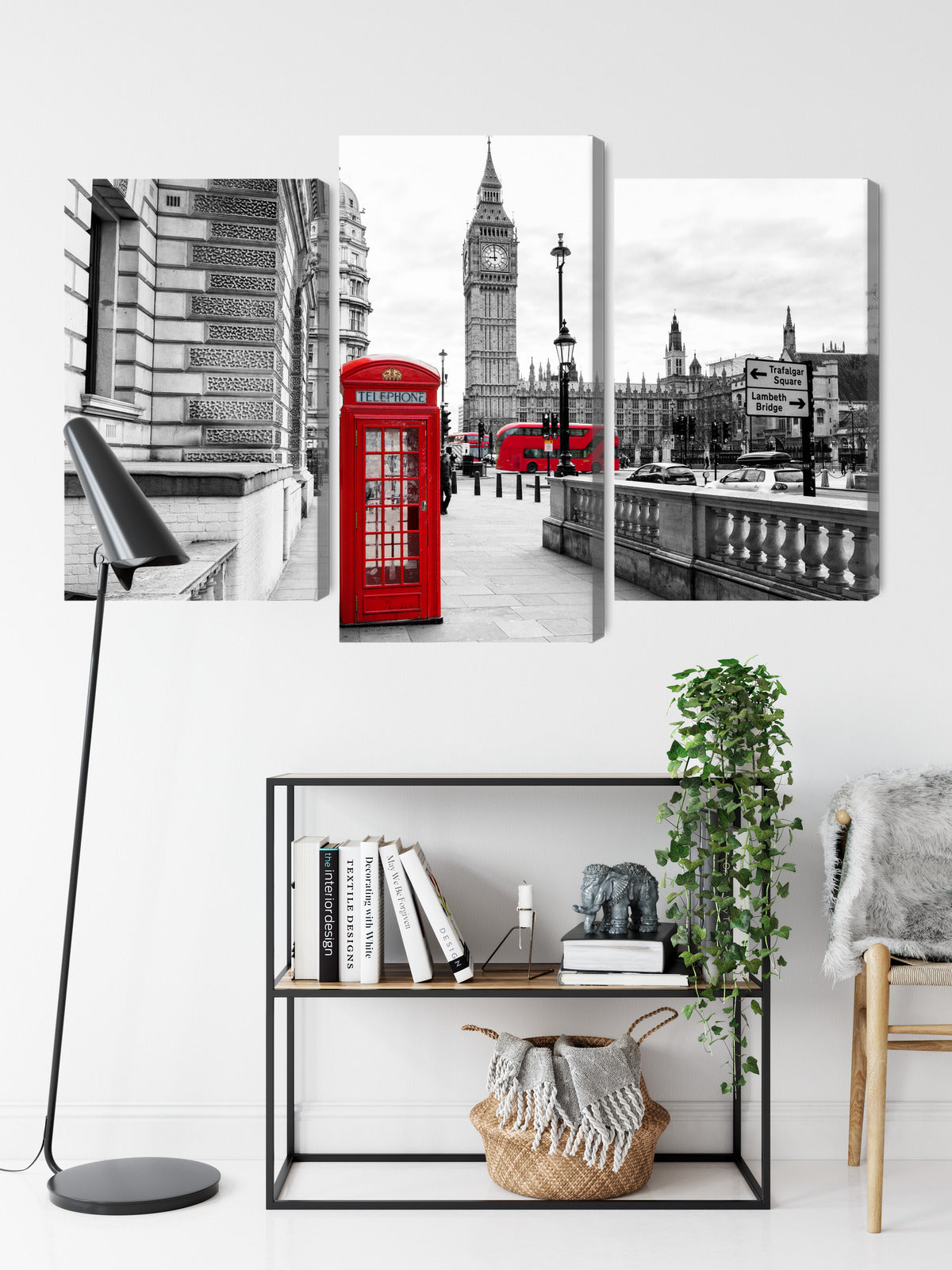 Obraz Wieloczęściowy Ikony Londynu – dynamiczny akcent do wnętrz nowoczesnych, industrialnych i eklektycznych – widok 8
