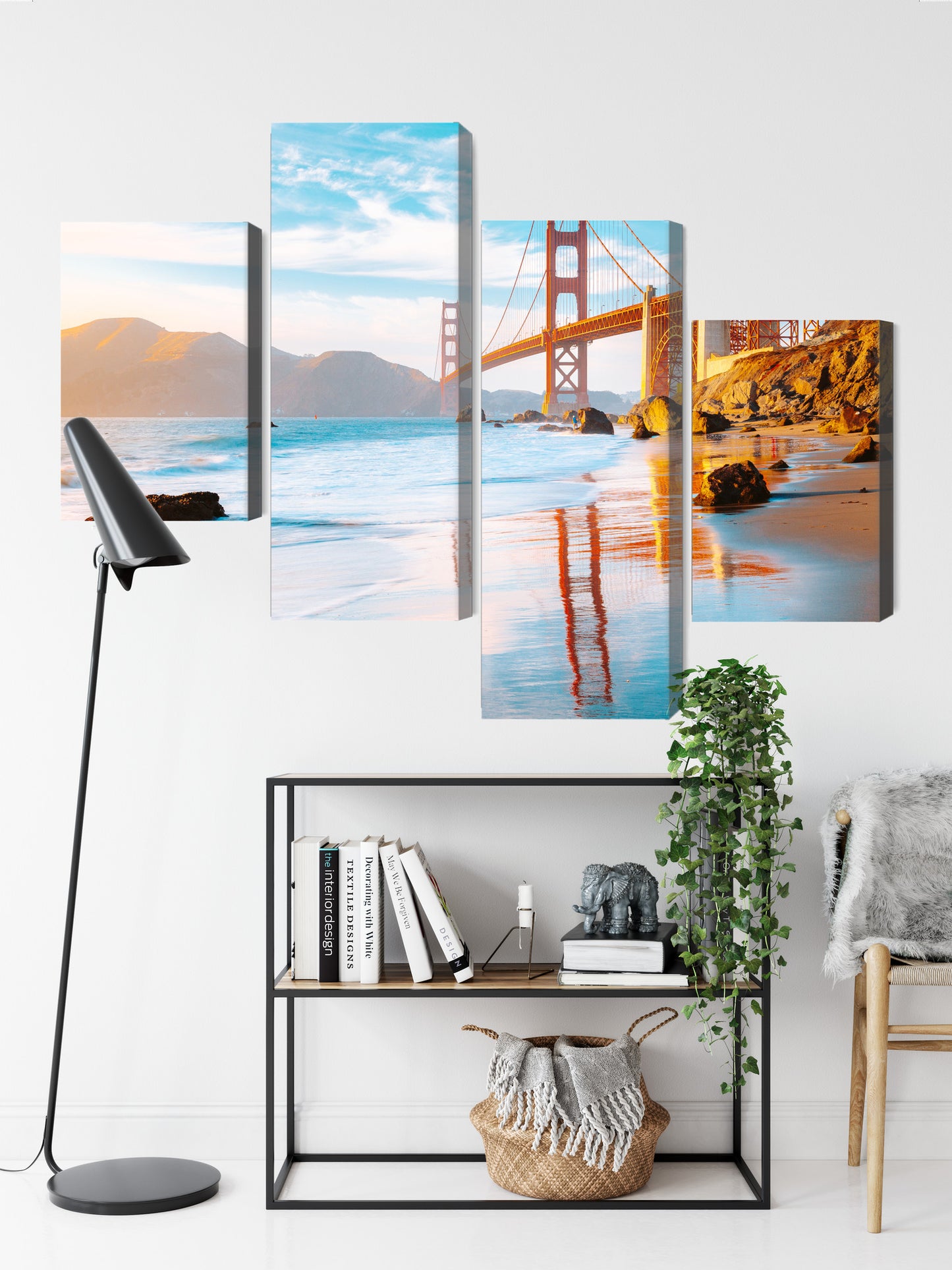 Obraz Wieloczęściowy Most Golden Gate San Francisco – ikoniczna panorama do wnętrz nowoczesnych, industrialnych i urbanistycznych – widok 8