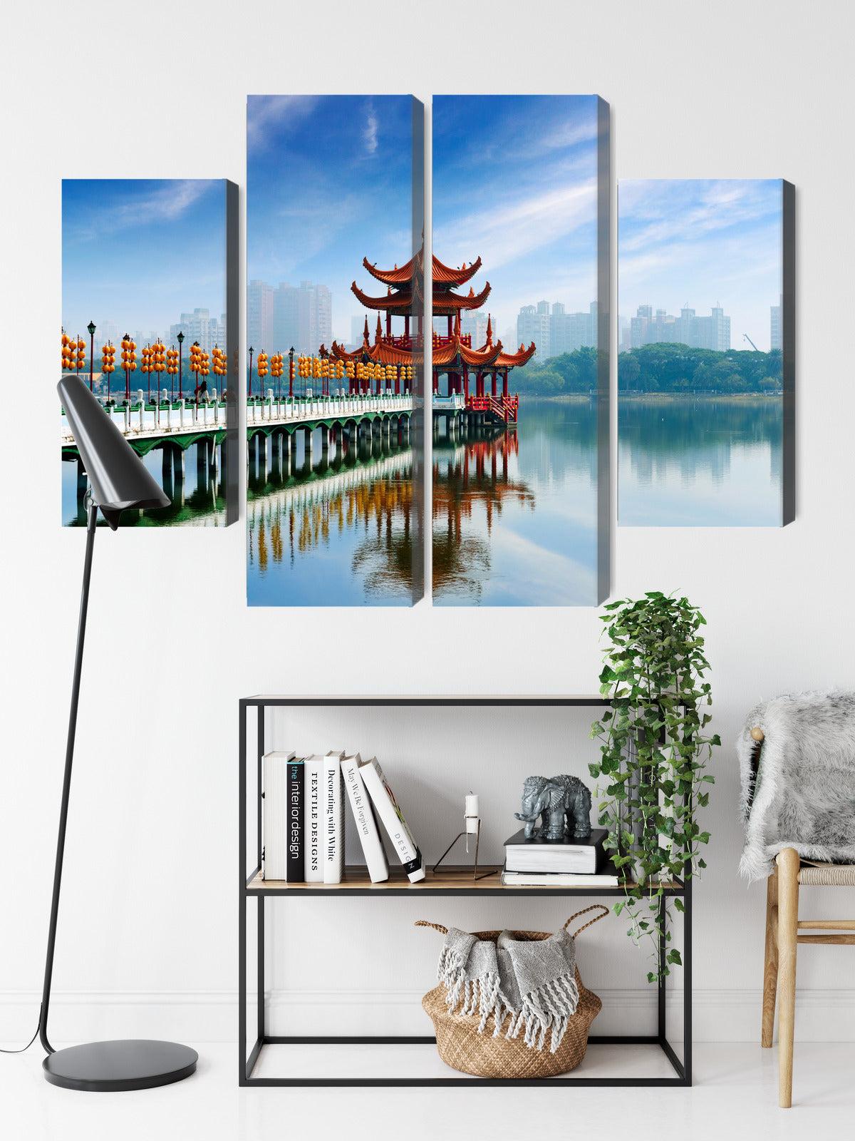 Obraz Wieloczęściowy Panorama Kaohsiung – miejski pejzaż do wnętrz nowoczesnych, minimalistycznych i eklektycznych – widok 8