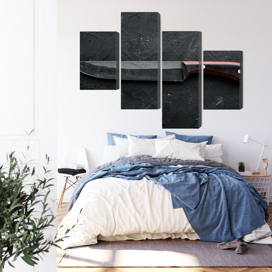 Obraz Wieloczęściowy Stary Nóż – industrialny akcent do wnętrz Loft, Rustykalnych i Vintage – widok 2
