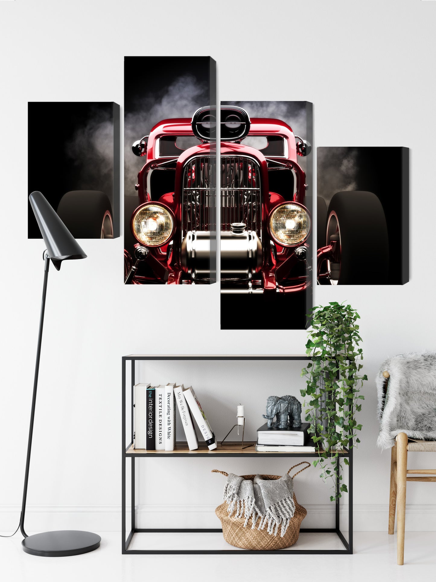 Obraz Wieloczęściowy Hot Rod – Moc motoryzacji do wnętrz industrialnych, loftowych i nowoczesnych – widok 8