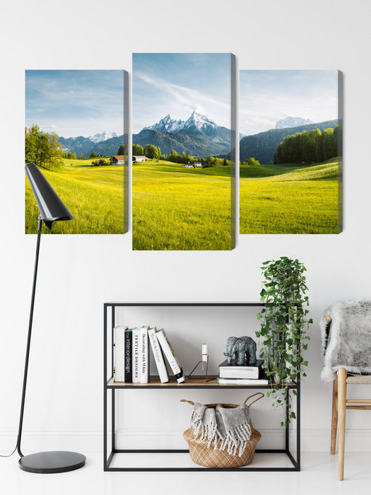 Obraz Wieloczęściowy Górski Krajobraz w Alpach – harmonia natury do wnętrz nowoczesnych i minimalistycznych – widok 8