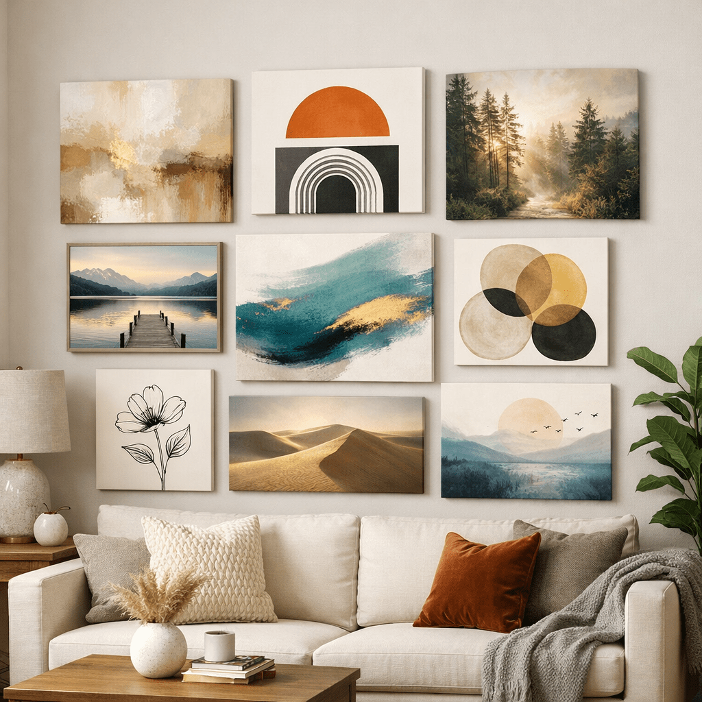 Co powiesić na pustej ścianie? Obrazy na płótnie jako proste rozwiązanie dla początkujących - Artavia