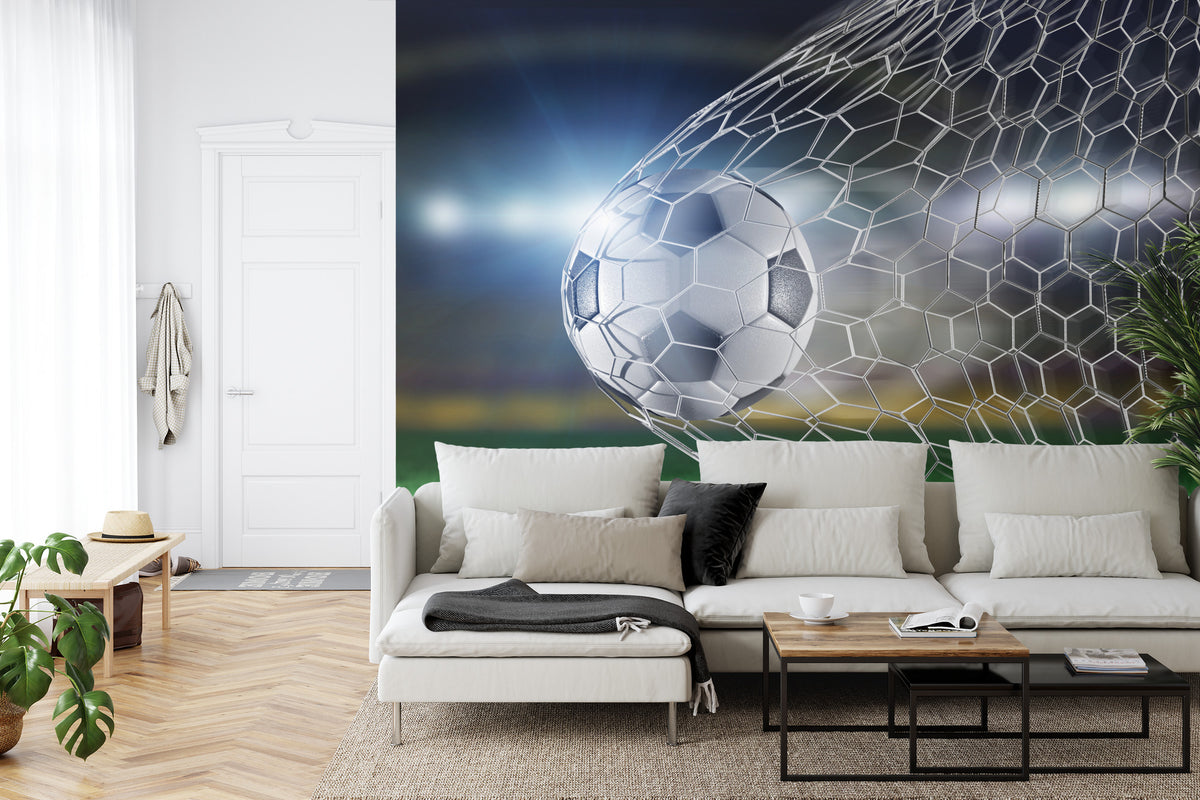 Fototapeta Piłka Nożna Gol 3D – aranżacja wnętrza