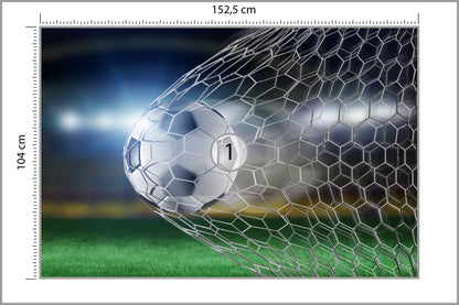 Fototapeta Piłka Nożna Gol 3D 152,5 × 104 cm – podgląd kadru