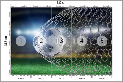 Fototapeta Piłka Nożna Gol 3D 520 × 318 cm – podgląd kadru