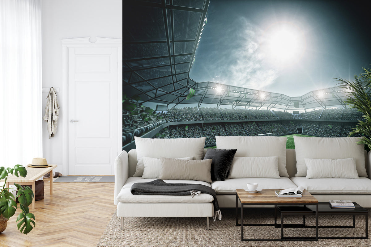 Fototapeta Stadion Piłka Nożna Nocą – aranżacja wnętrza