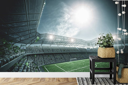 Fototapeta Stadion Piłka Nożna Nocą – aranżacja wnętrza