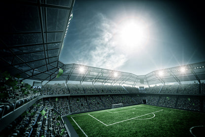 Fototapeta Stadion Piłka Nożna Nocą – wzór