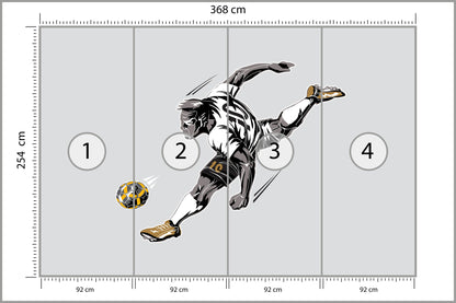 Fototapeta Piłkarz Podczas Gry 368 × 254 cm – podgląd kadru