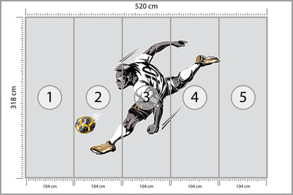 Fototapeta Piłkarz Podczas Gry 520 × 318 cm – podgląd kadru