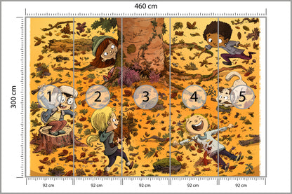 Fototapeta Dla Dzieci - Zabawy W Lesie 460 × 300 cm – podgląd kadru