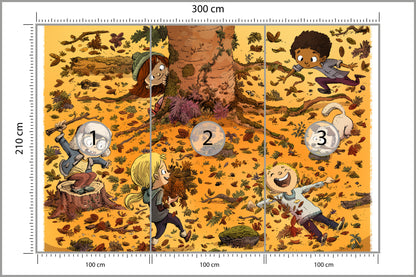 Fototapeta Dla Dzieci - Zabawy W Lesie 300 × 210 cm – podgląd kadru