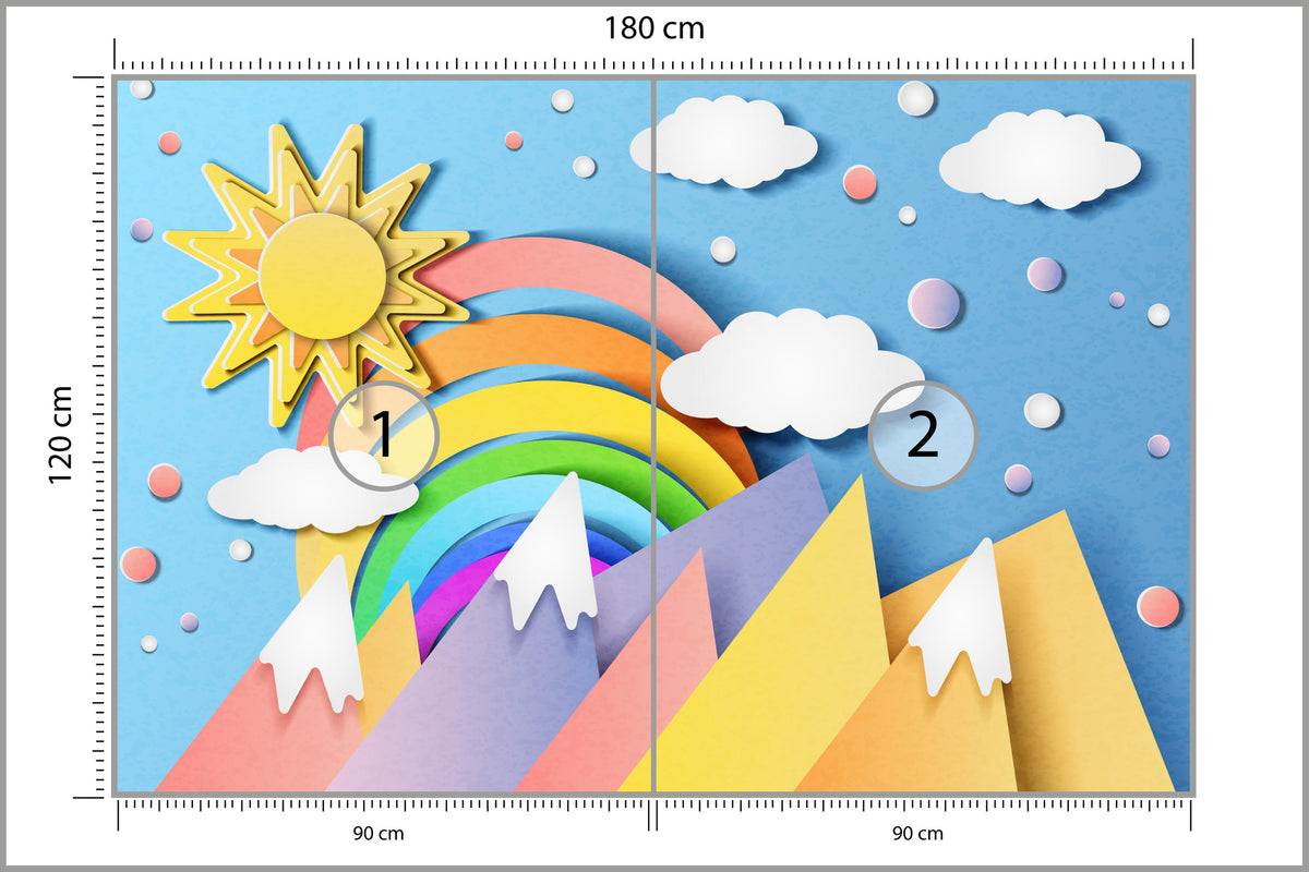 Fototapeta Dla Dzieci - Kolorowy Krajobraz 180 × 120 cm – podgląd kadru