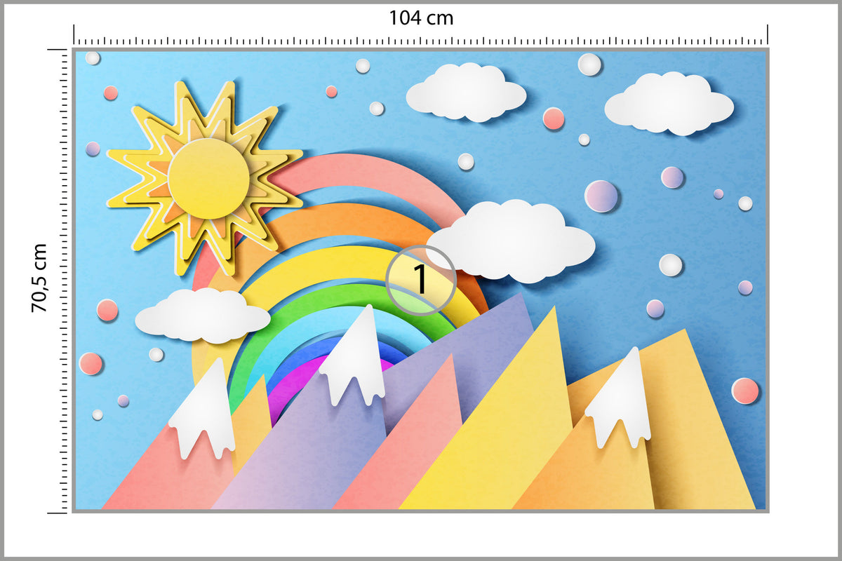Fototapeta Dla Dzieci - Kolorowy Krajobraz 104 × 70,5 cm – podgląd kadru
