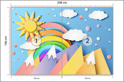Fototapeta Dla Dzieci - Kolorowy Krajobraz 208 × 146 cm – podgląd kadru
