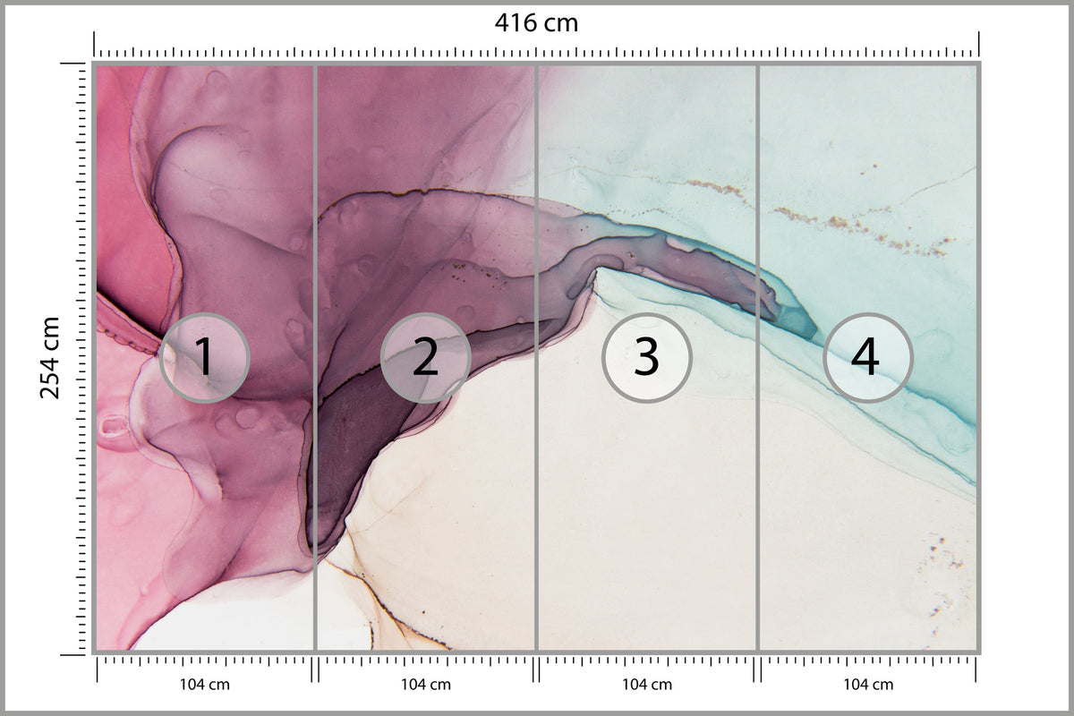 Fototapeta Zawirowania Marmuru 416 × 254 cm – podgląd kadru