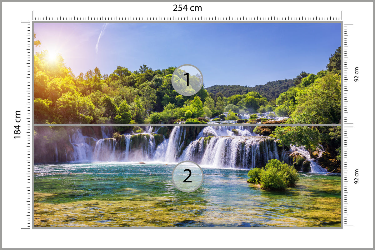 Fototapeta Wodospad Skradinski Buk, Chorwacja 254 × 184 cm – podgląd kadru