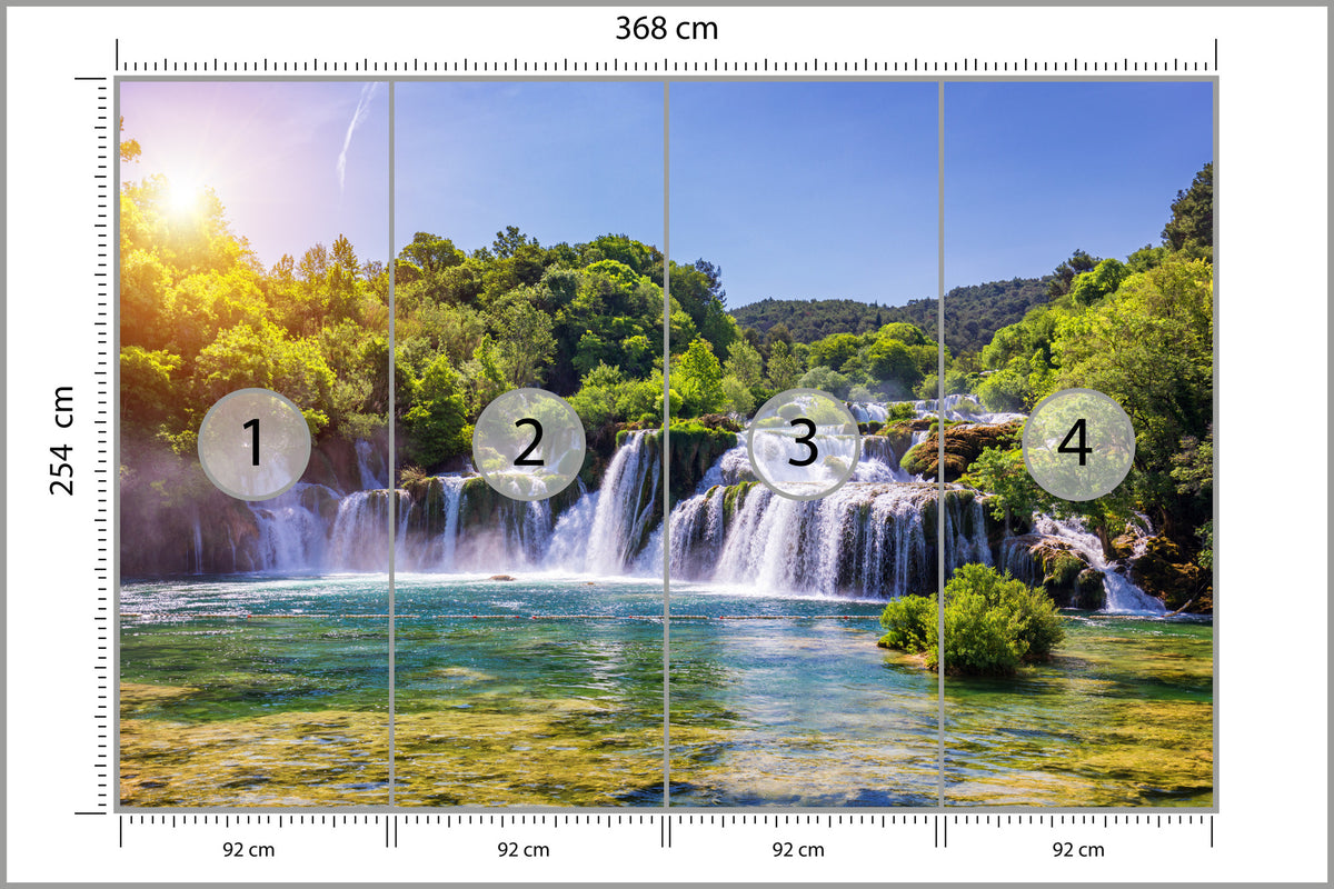 Fototapeta Wodospad Skradinski Buk, Chorwacja 368 × 254 cm – podgląd kadru