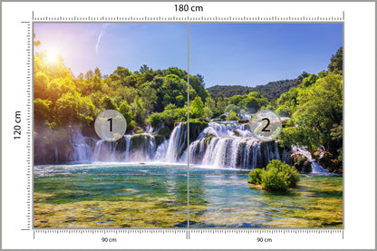 Fototapeta Wodospad Skradinski Buk, Chorwacja 180 × 120 cm – podgląd kadru