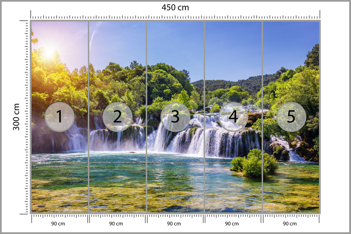 Fototapeta Wodospad Skradinski Buk, Chorwacja 450 × 300 cm – podgląd kadru