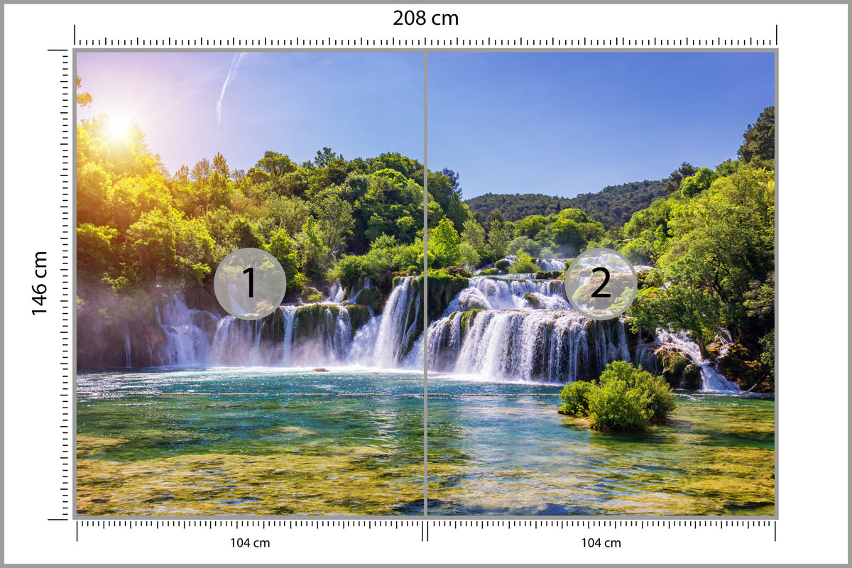 Fototapeta Wodospad Skradinski Buk, Chorwacja 208 × 146 cm – podgląd kadru
