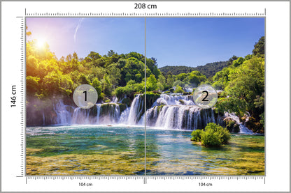 Fototapeta Wodospad Skradinski Buk, Chorwacja 208 × 146 cm – podgląd kadru